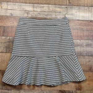 Women's LOFT Black & White Skirt size Small